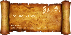 Zsilka Vince névjegykártya